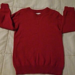 Red 100% cotton Vneck sweater sz 4T